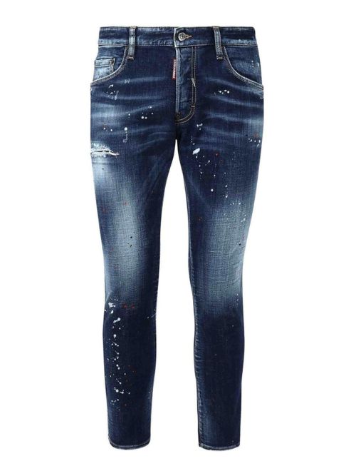 Dsquared2 Easy Wash Skater Navy Blue Jeans - Blue / W