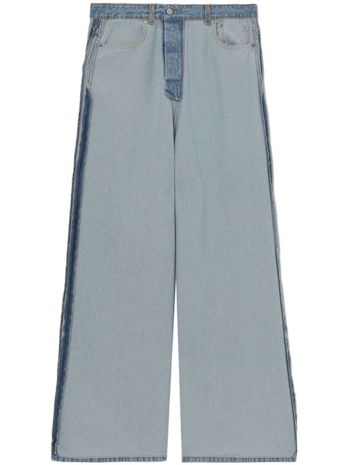 Inside-out wide-leg jeans - Blue