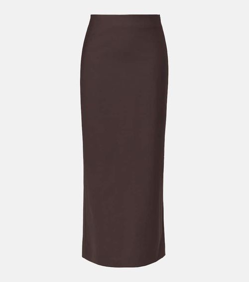 Wool-blend maxi skirt