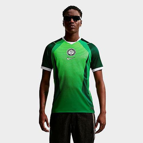 Men's Nigeria 2026 Stadium Home Dri-FIT Replica Soccer Jersey in Pine Green/Electric Green/White