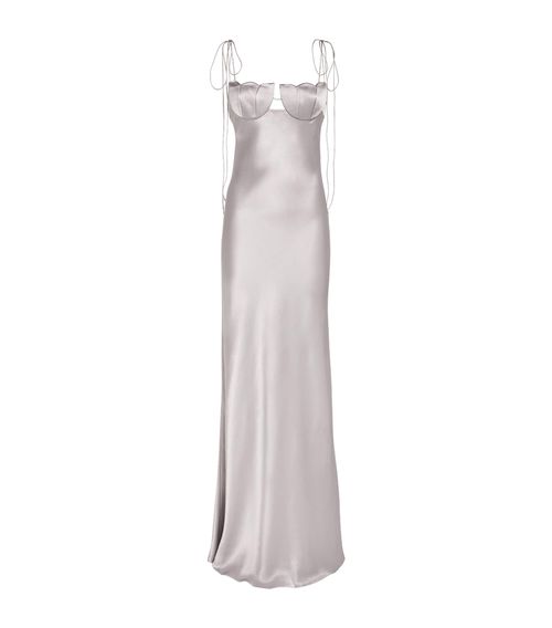 Satin Tulip Maxi Dress