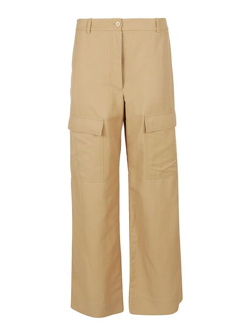 Cotton wide-leg cargo pants