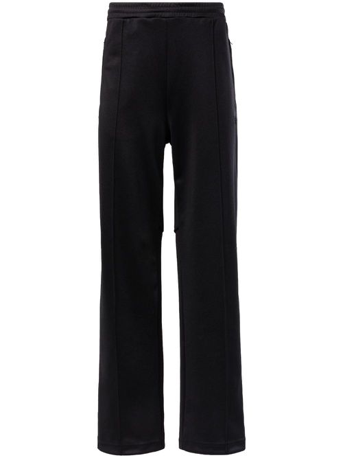 Piped-trim track pants - Black