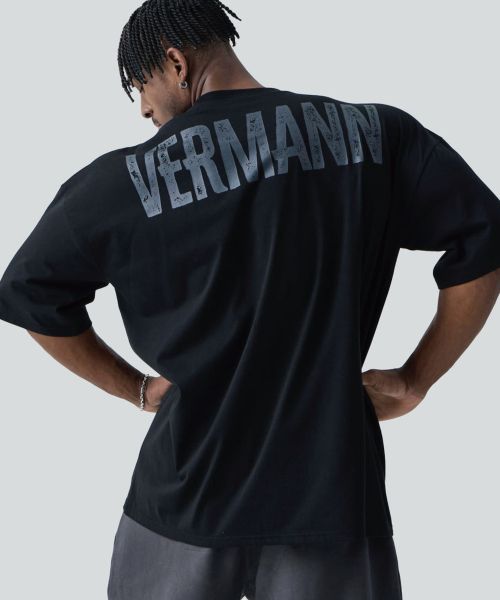 Crack Logo Oversized Short Sleeve T-Shirt Black