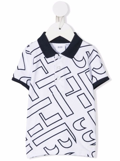 Logo-print polo shirt - White
