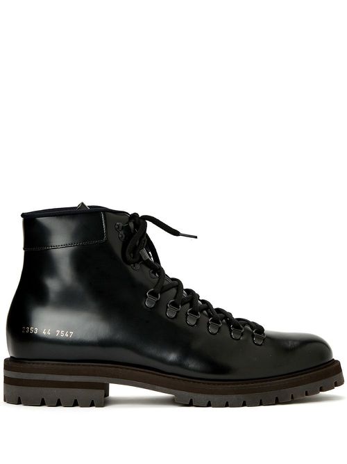 Lace-up leather boots - Black
