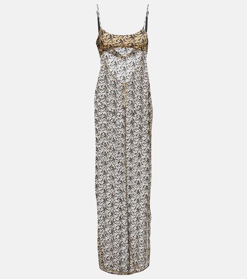 Cotton-blend maxi dress