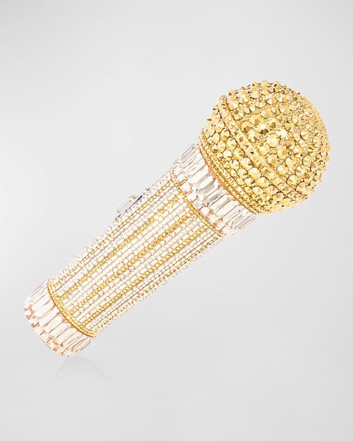 Diva Microphone Crystal Clutch Bag
