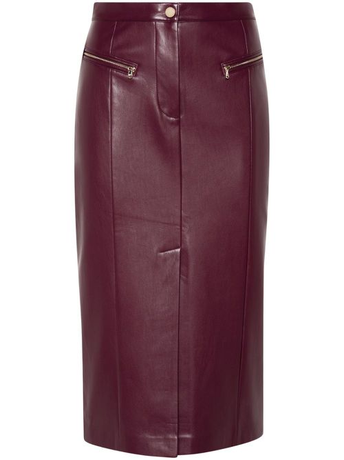 Faux-leather skirt - Purple