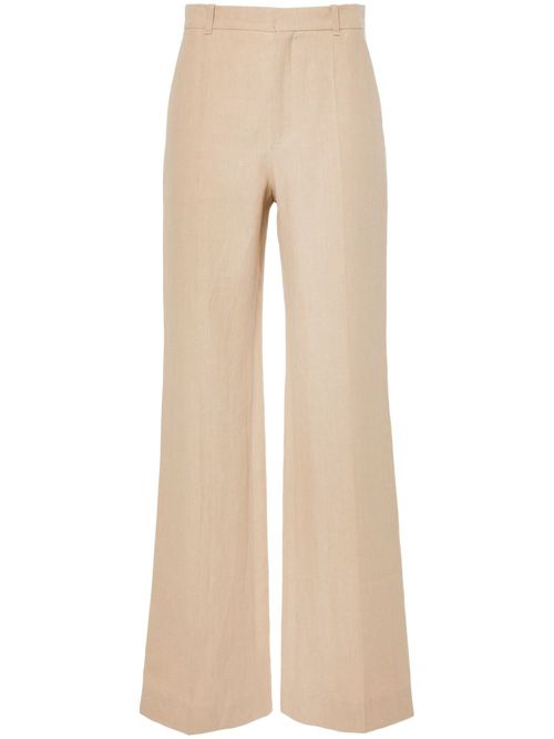 High-waist wide-leg trousers - Neutrals