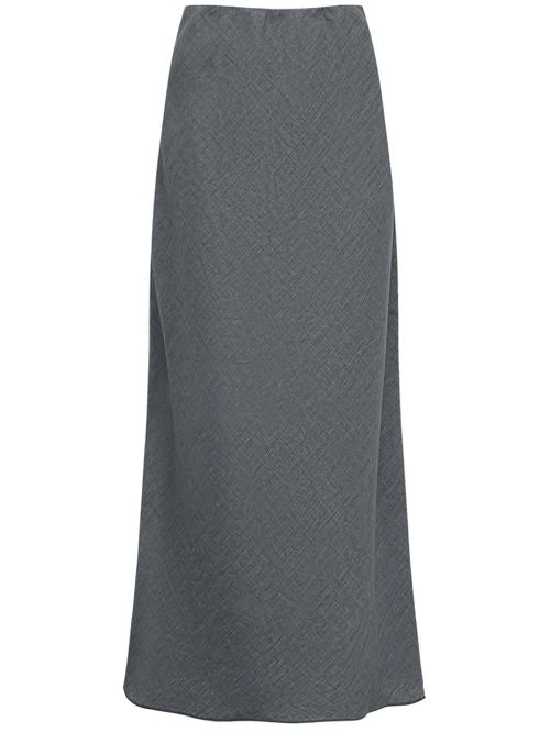 A-line linen skirt - Grey