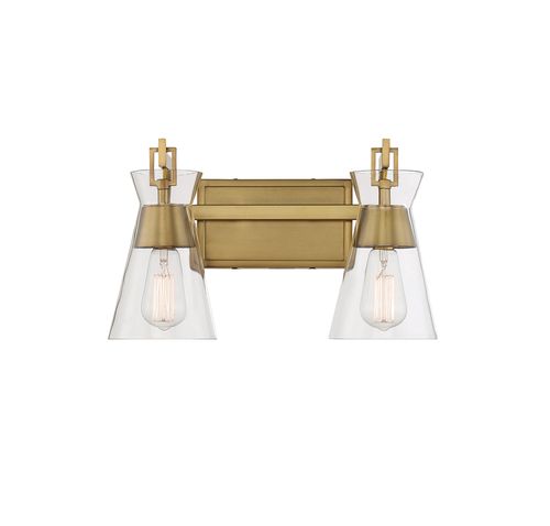 Lakewood 2-Light Bathroom Vanity Light in Warm Bra