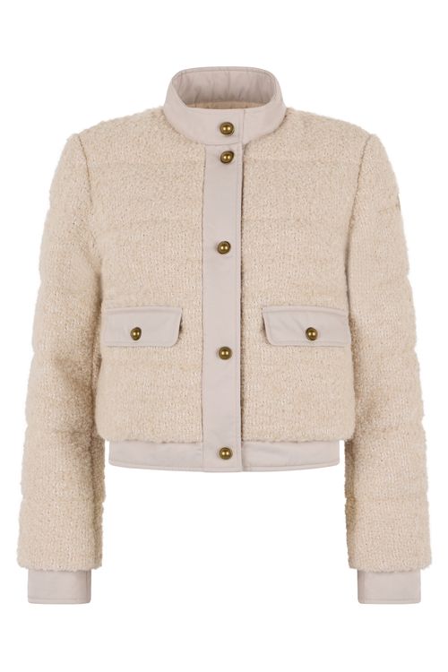 Blandy Wool Blend Bouclé Short Down Jacket