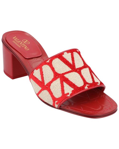 Women's Leather VLogo Slides, Never Worn (Authentic Pre-Loved)