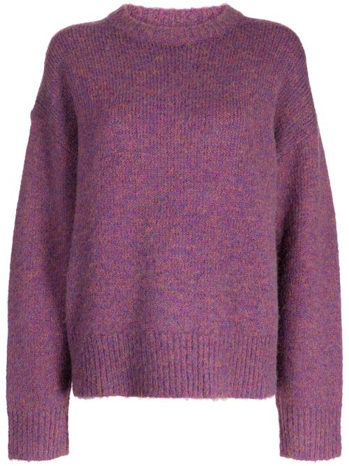 Crew-neck long-sleeve jumper - Purple