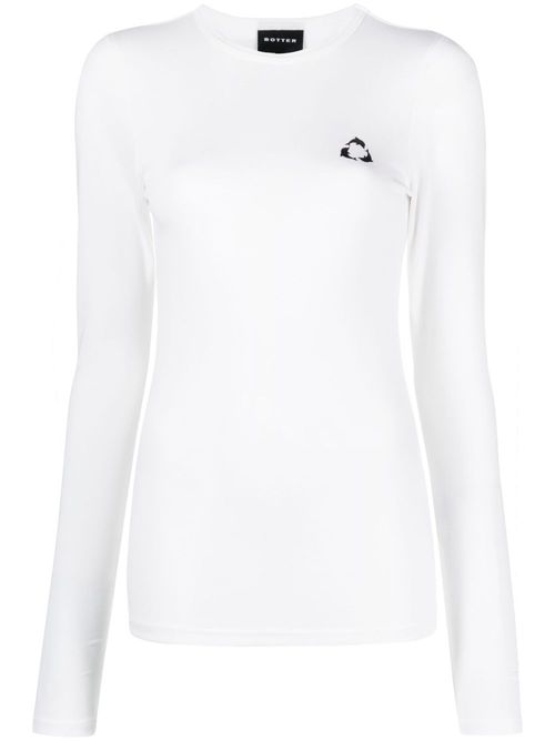 Long-sleeve logo-print T-shirt - White