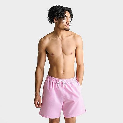 Men's Swim Breaker Ripple Brief-Lined 7" Volley Shorts in Pink Glow