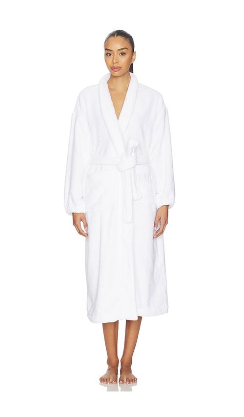 LUNYA Spa Terry Robe in White. - M also in L/XL