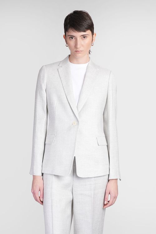 Blazer In Grey Linen