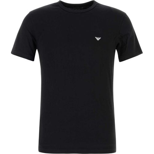 Emporio Armani Black Stretch Cotton T Shirt