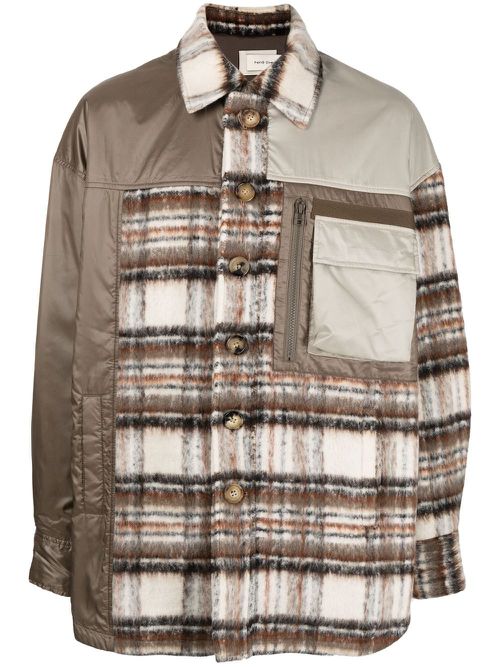 Button-up panelled jacket - Neutrals