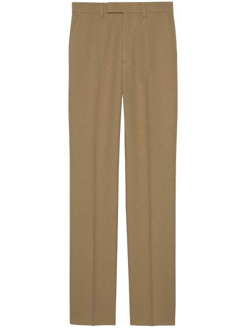 Tailored wide-leg trousers - Brown