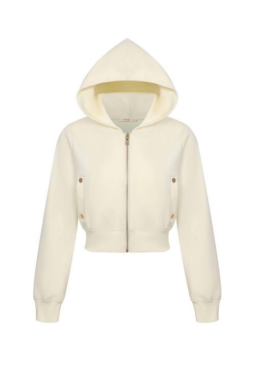Women's Everyday Zip Up Hoodie In Cream