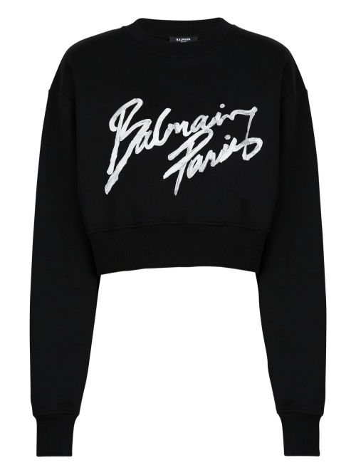 Logo cropped sweatshirt