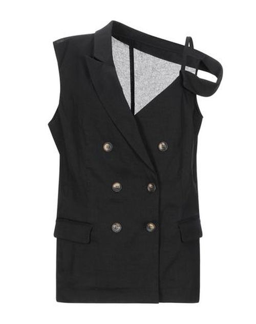 Woman Tailored Vest Black