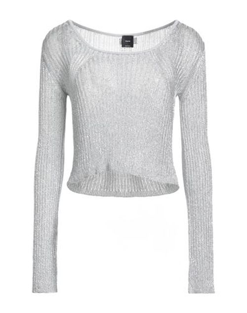 Woman Sweater Silver Size L Viscose, Metallic fiber