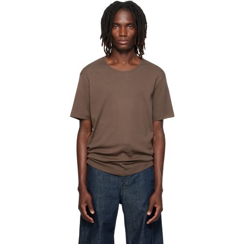 Brown Scoop-Neck T-shirt
