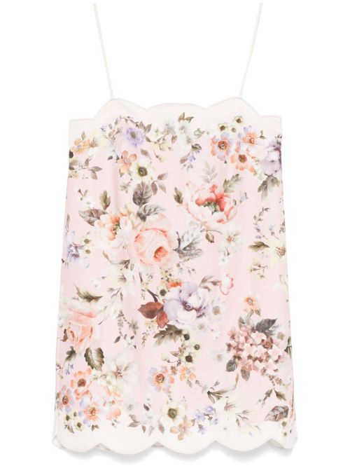 Acacia scallop mini dress - Neutrals