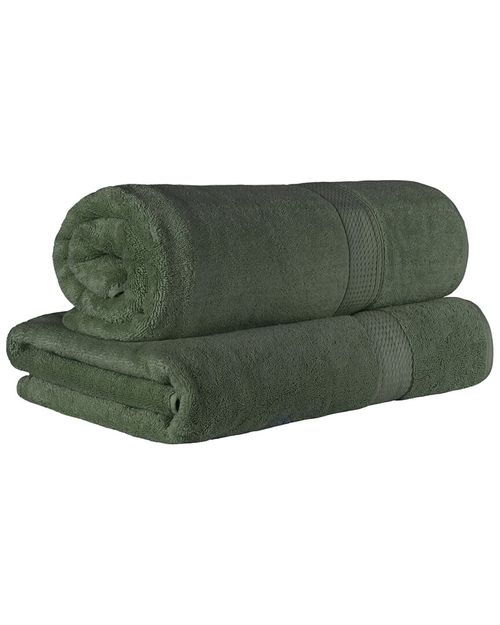 Egyptian Cotton Highly Absorbent 2Pc Ultra-Plush Solid Bath Sheet Set