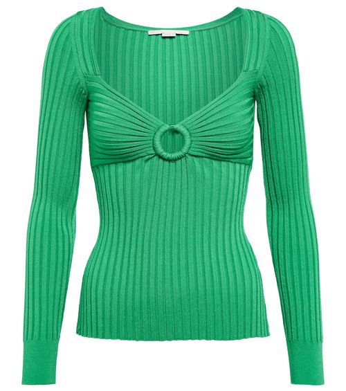 Ribbed-knit top