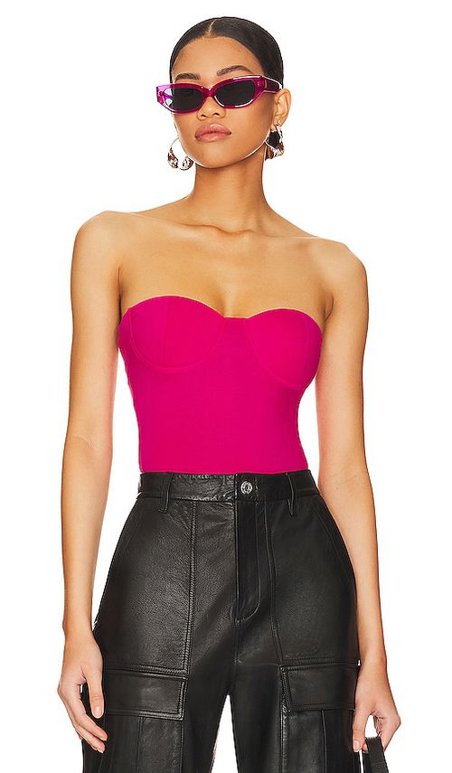 Superdown Stef Bustier Bodysuit in Red. - L also in