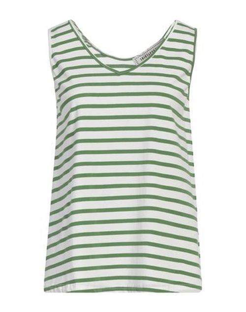 Woman Top Green Size 10 Cotton, Elastane