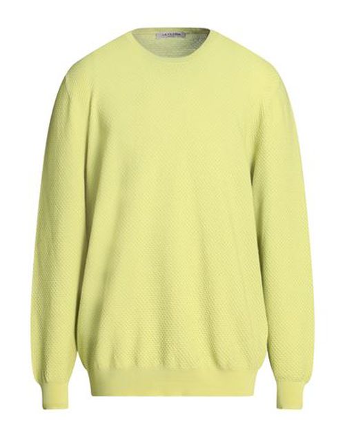 La Fileria Man Sweater Lime green Size 46 Cotton