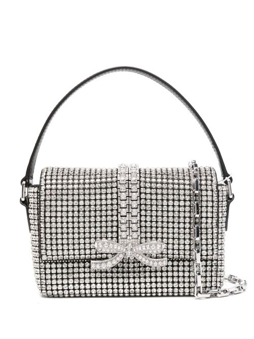 Gem-embellished shoulder bag - Silver