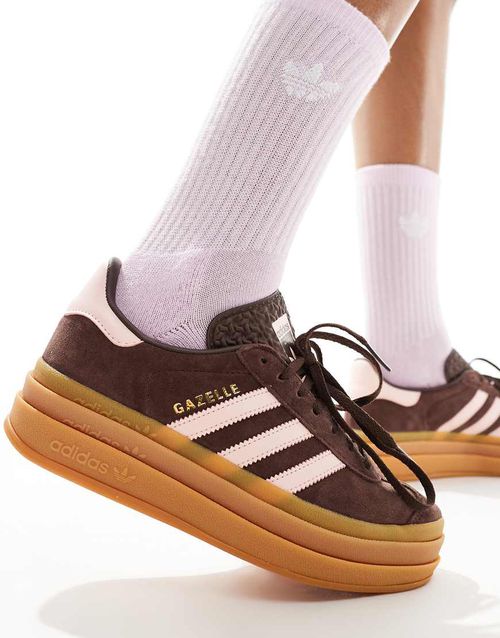Gazelle Bold trainers in brown and pink