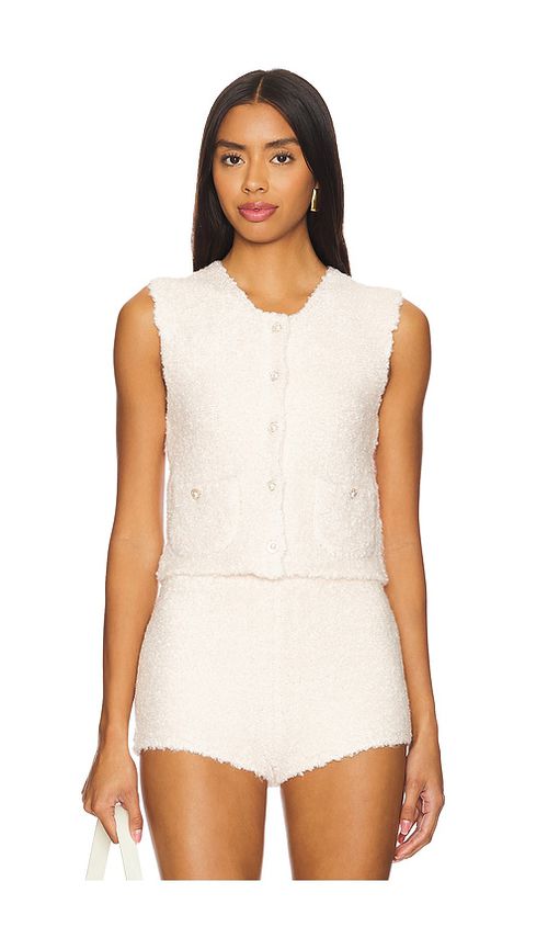 MAJORELLE Garcela Vest in Ivory. -  M also in