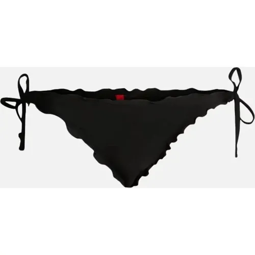 Hugo Boss Women's Ruffle Bikini Bottoms, Black