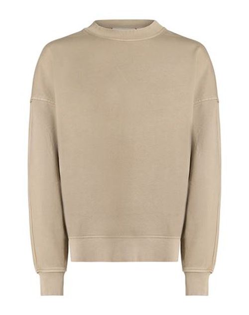 Man Sweatshirt Taupe Size L Cotton, Elastane