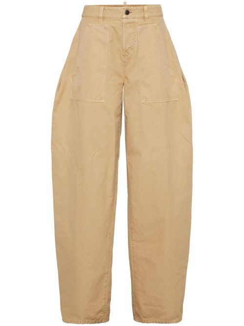 Mid-rise boyfriend trousers - Neutrals