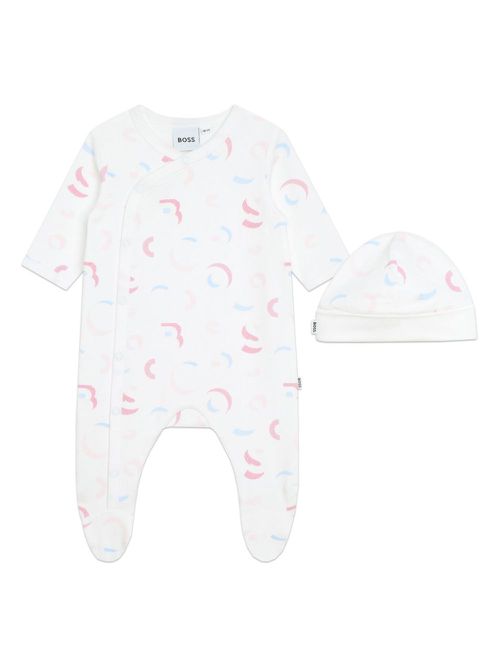 Graphic-print organic cotton pajamas (set of two) - White