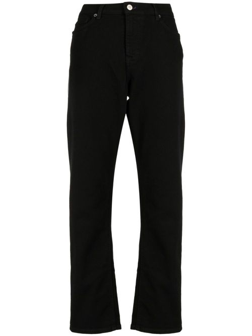 Low-rise straight-leg jeans - Black