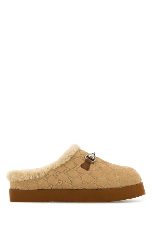 Beige Suede Sandals