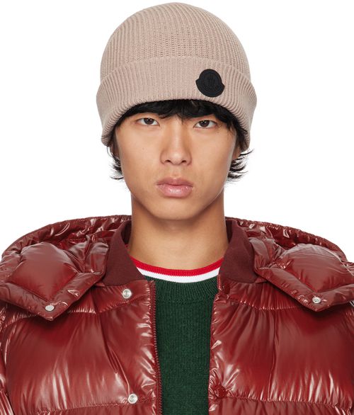 Moncler Taupa Tricot Wool Beanie BNWT WOOL BEANIE – HIRSHLEIFERS main image 3