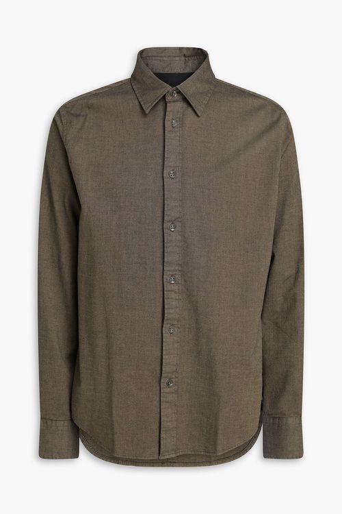 Tomlin cotton-blend piqué shirt - Green - XS