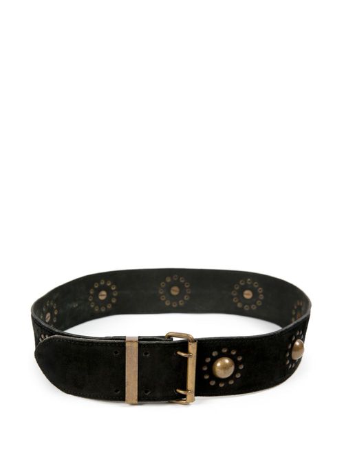 1990s suede belt - Black