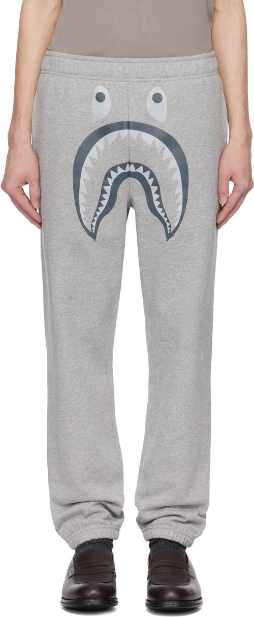 BAPE Gray Shark Sweatpants